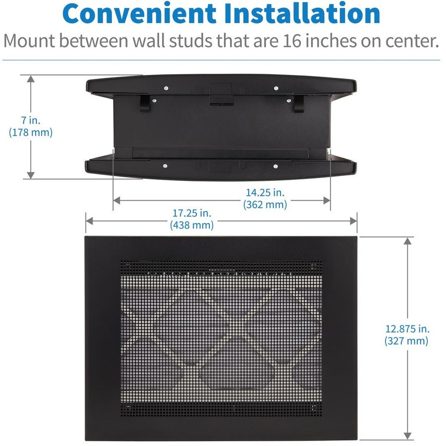 Tripp Lite Through-Wall Air Duct for Rack Enclosure Wiring Closet w Filter