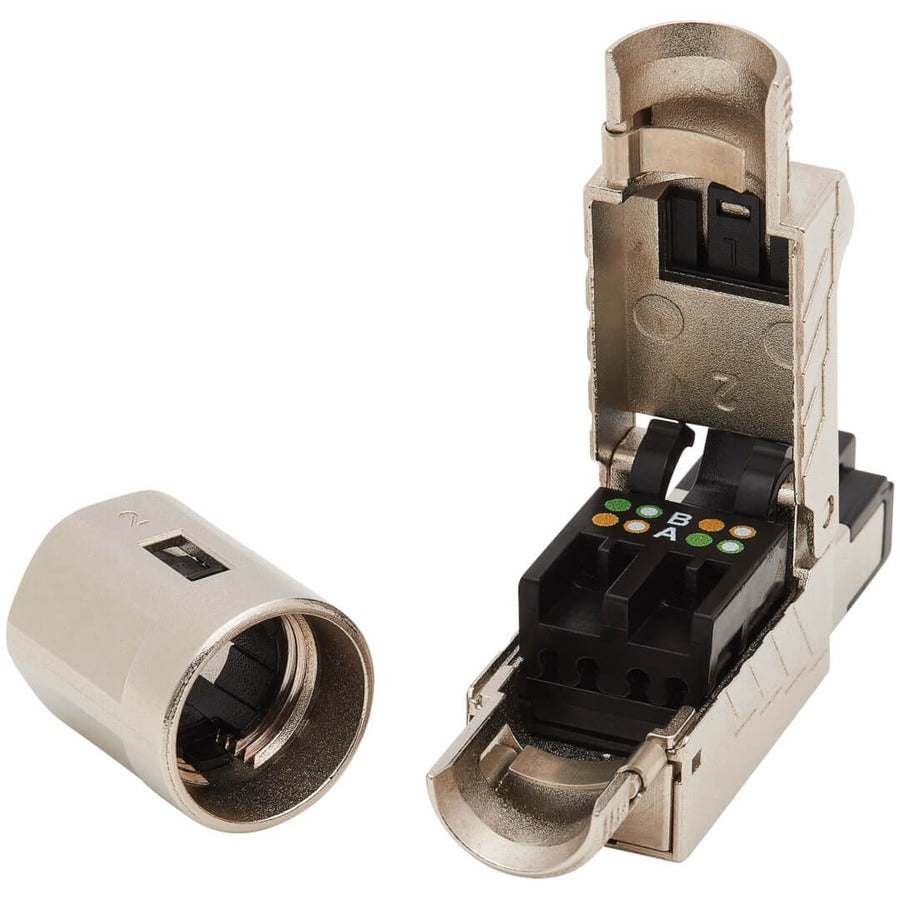 Tripp Lite Cat6a RJ45 Plug MPTL Shielded 100W PoE & PoE++ Zinc Die Cast TAA