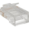 Tripp Lite RJ45 Modular Connector for Round Stranded UTP Conductor 4-Pair Cat5e, 100 Pack