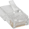Tripp Lite RJ45 Modular Connector for Round Stranded UTP Conductor 4-Pair Cat5e, 100 Pack