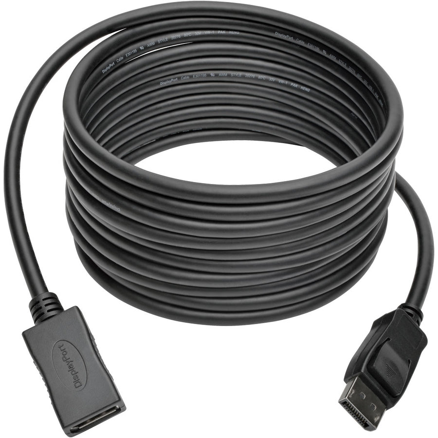 Tripp Lite DisplayPort Extension Cable 4K w/ Latches HDCP 2.2 M/F 15ft 15'