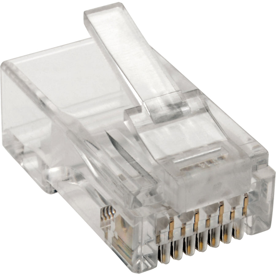 Tripp Lite Cat6 RJ45 Modular Plug for Round Stranded UTP Conductor 4-Pair, 100 Pack