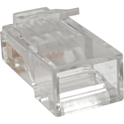 Tripp Lite Cat6 RJ45 Modular Plug for Round Stranded UTP Conductor 4-Pair, 100 Pack