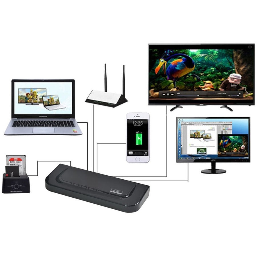 4XEM USB 3.0 Slim Universal Docking Station (Black)