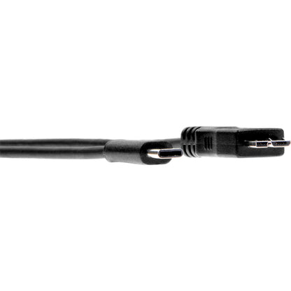 Rocstor Premium USB-C to Micro-B Cable 3ft (1m) - M/M - USB 3.0 - USB Type-C to Micro-USB Cable - USB for External Hard Drive, Tablet, Notebook - 3 ft - 1 Pack - 1 x Type C Male USB - 1 x Type B Male Micro USB - Nickel Plated - Shielding - Black CABLE 1M
