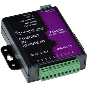 Brainboxes - Ethernet to 4 Digital IO and RS232 Serial Port