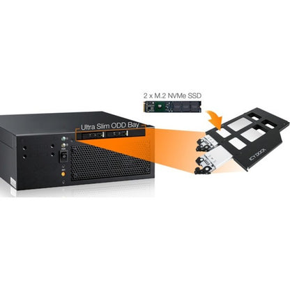 Icy Dock ToughArmor MB852M2PO-B Drive Enclosure for 5.25" PCI Express NVMe, M.2 Internal - Black