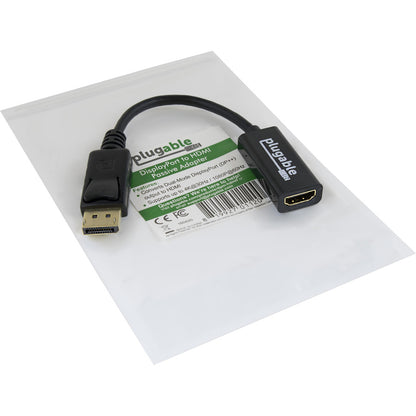 Plugable DisplayPort to HDMI Passive Adapter - Supports Windows and Linux