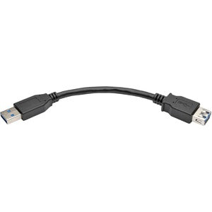 Tripp Lite 6 Inch USB 3.0 SuperSpeed Extension Cable A Male to A Female Black