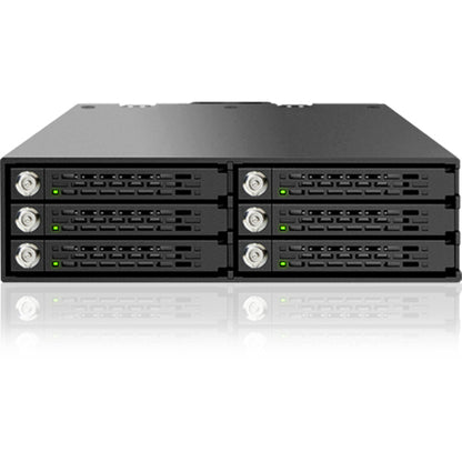 Icy Dock ToughArmor MB996SK-6SB Drive Enclosure for 5.25" - Serial ATA/600 Host Interface Internal - Black