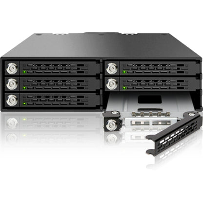 Icy Dock ToughArmor MB996SK-6SB Drive Enclosure for 5.25" - Serial ATA/600 Host Interface Internal - Black