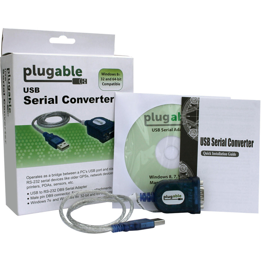 Plugable USB to Serial Adapter Compatible with Windows, Mac, Linux
