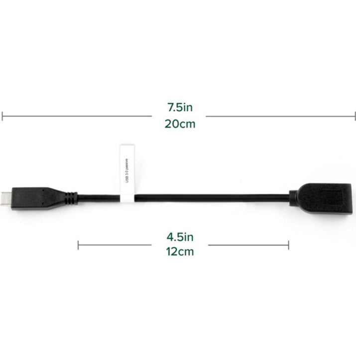 Plugable USB C to USB Adapter Cable (20 cm)