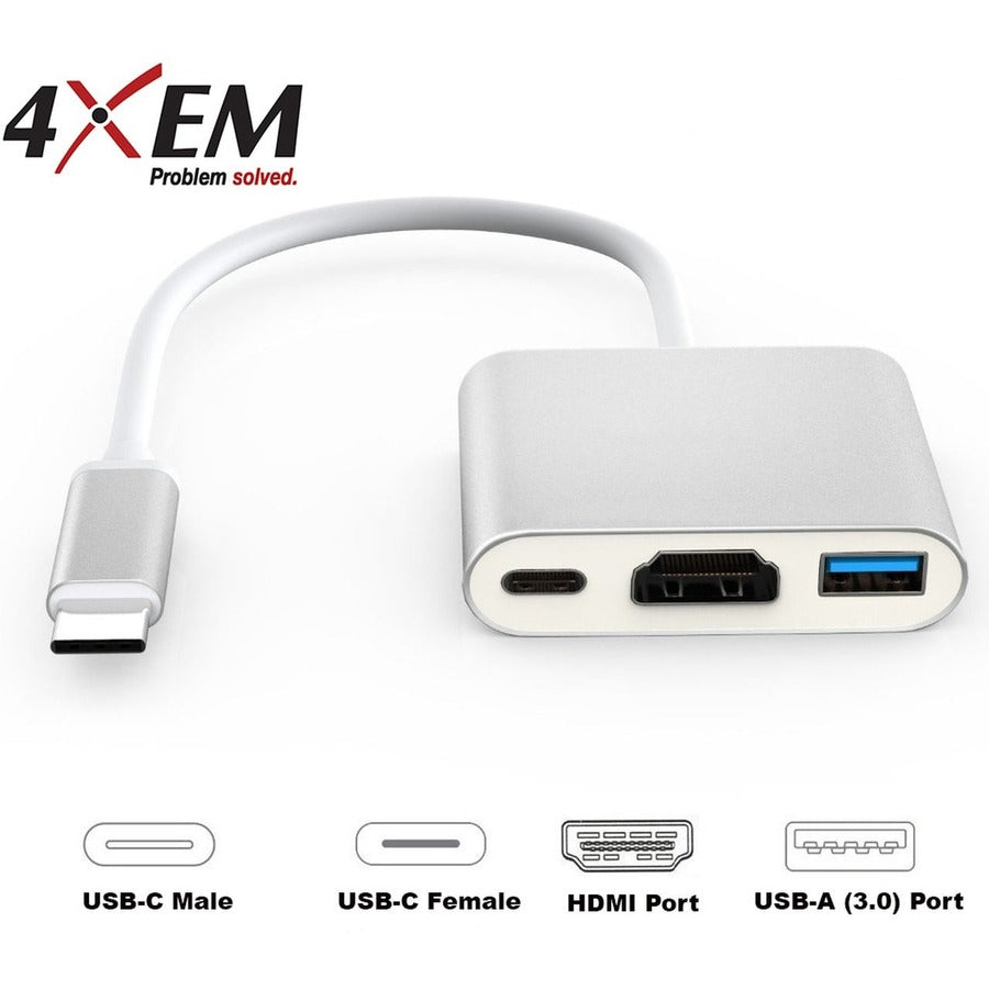 4XEM 3-in-1 USB-C Docking Station with 4K HDMI and USB 3.0