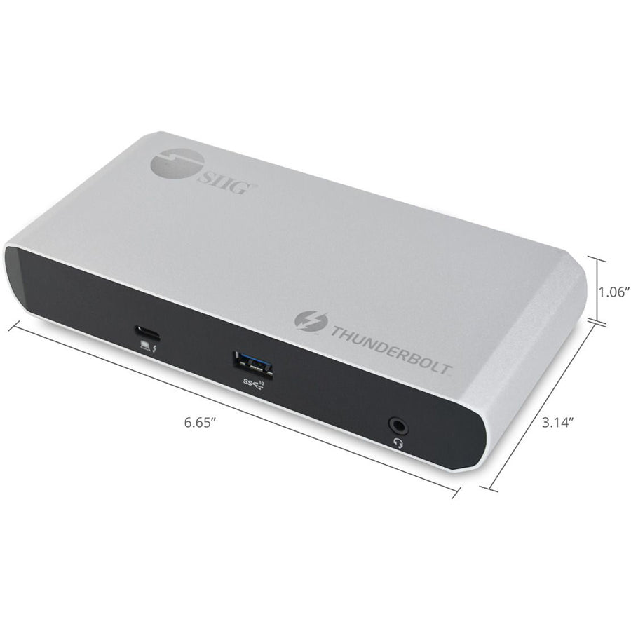 SIIG Thunderbolt 3 Dual DP 4K Video Docking Station with PD - Titan Ridge
