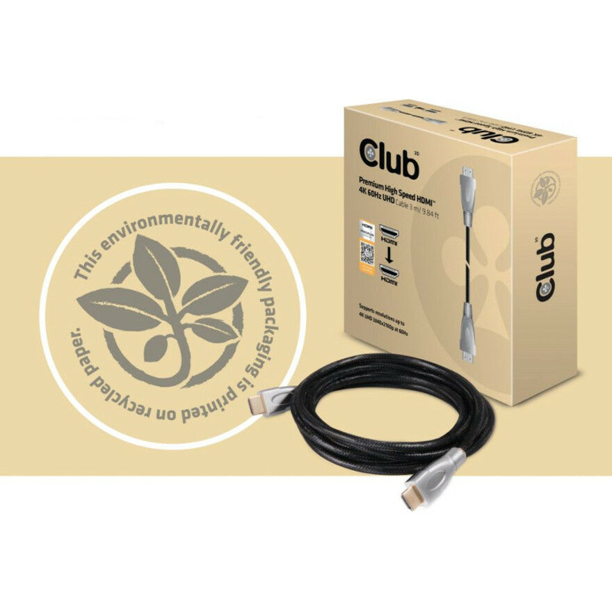 Club 3D Premium High Speed HDMI 2.0 4K60Hz UHD Cable 3 meter