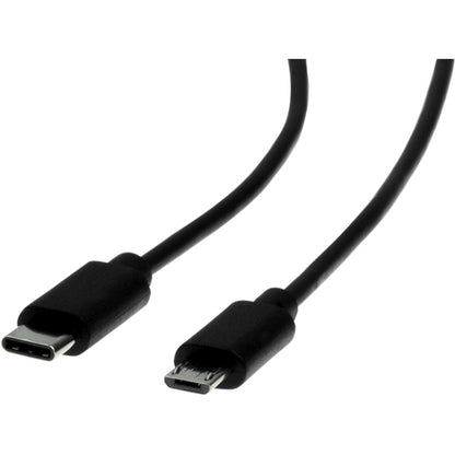 Rocstor Premier USB-C to Micro-B Cable - M/M 3ft (1m)- USB 2.0 - USB Type-C to Micro-USB Cable - USB Cable for External Hard Drives, Notebooks, and Tablets - 60 MB/s - 3 ft - 1 Pack - 1 x USB Type C Male - 1 x USB Type B Male Micro - Nickel Plated - Black