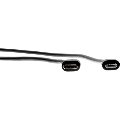 Rocstor Premier USB-C to Micro-B Cable - M/M 3ft (1m)- USB 2.0 - USB Type-C to Micro-USB Cable - USB Cable for External Hard Drives, Notebooks, and Tablets - 60 MB/s - 3 ft - 1 Pack - 1 x USB Type C Male - 1 x USB Type B Male Micro - Nickel Plated - Black