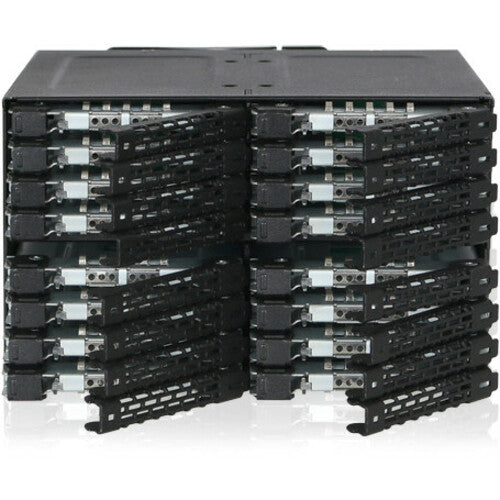 Icy Dock ToughArmor MB516SP-B Drive Enclosure for 5.25" - Serial ATA, Mini-SAS HD Host Interface Internal - Black