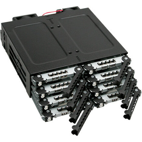 Icy Dock ToughArmor MB998SK-B Drive Enclosure for 5.25" - Serial ATA/600 Host Interface External - Black