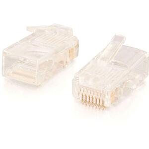 C2G RJ45 Cat5 8 x 8 Modular Plug for Round Stranded Cable - 100pk