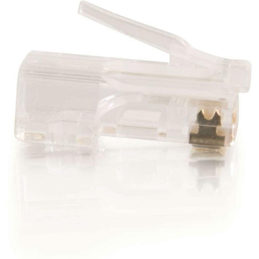 C2G RJ45 Cat5 8 x 8 Modular Plug for Round Stranded Cable - 100pk