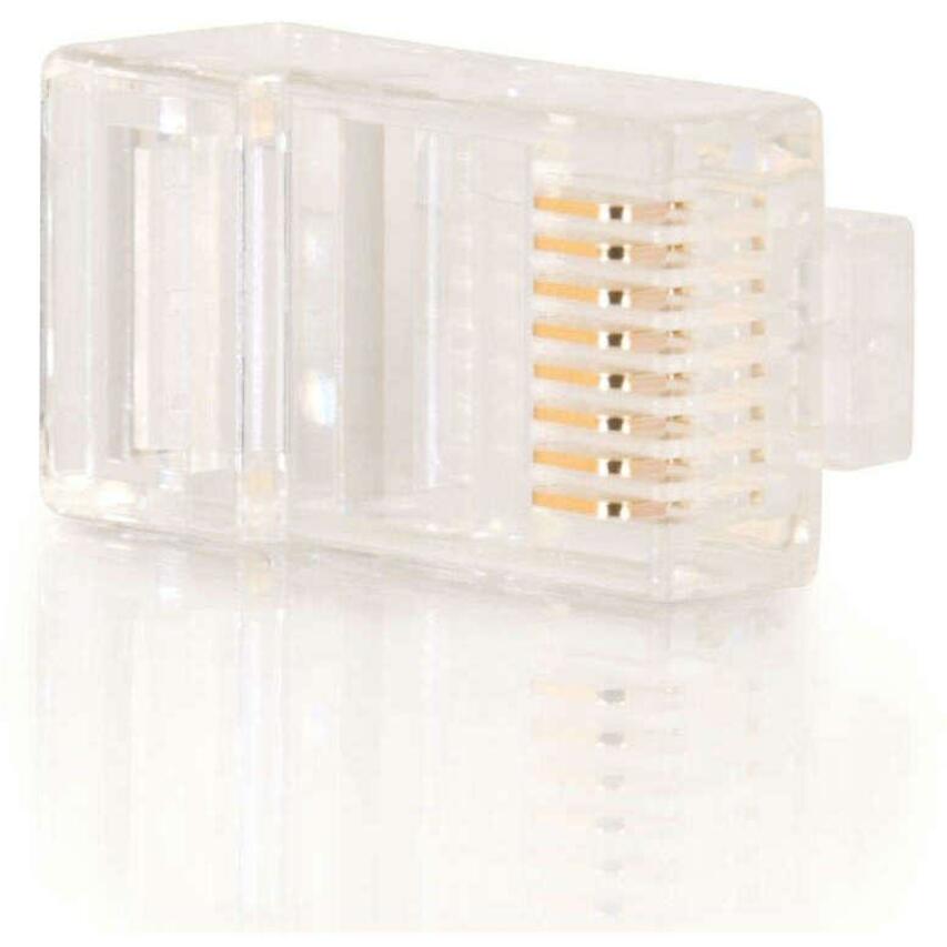 C2G RJ45 Cat5 8 x 8 Modular Plug for Round Stranded Cable - 100pk