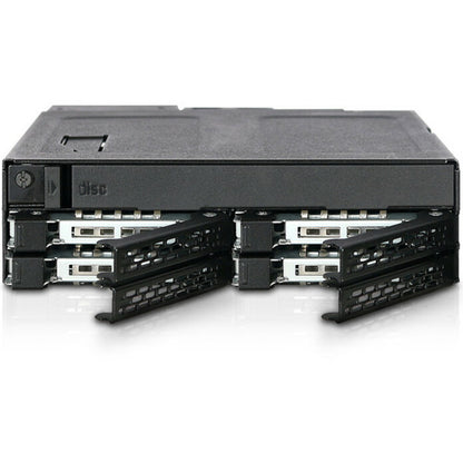 Icy Dock ToughArmor MB604SPO-B Drive Enclosure for 5.25" - Serial ATA/600 Host Interface Internal - Black