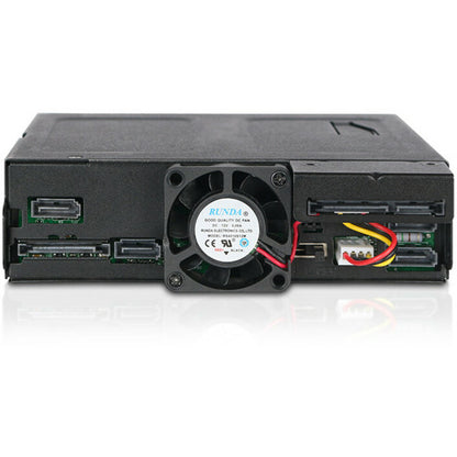 Icy Dock ToughArmor MB604SPO-B Drive Enclosure for 5.25" - Serial ATA/600 Host Interface Internal - Black