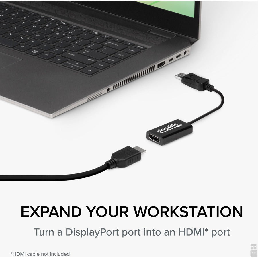 Monoprice Mini DisplayPort 1.2a / Thunderbolt to 4K HDMI Passive Adapter,  Black 
