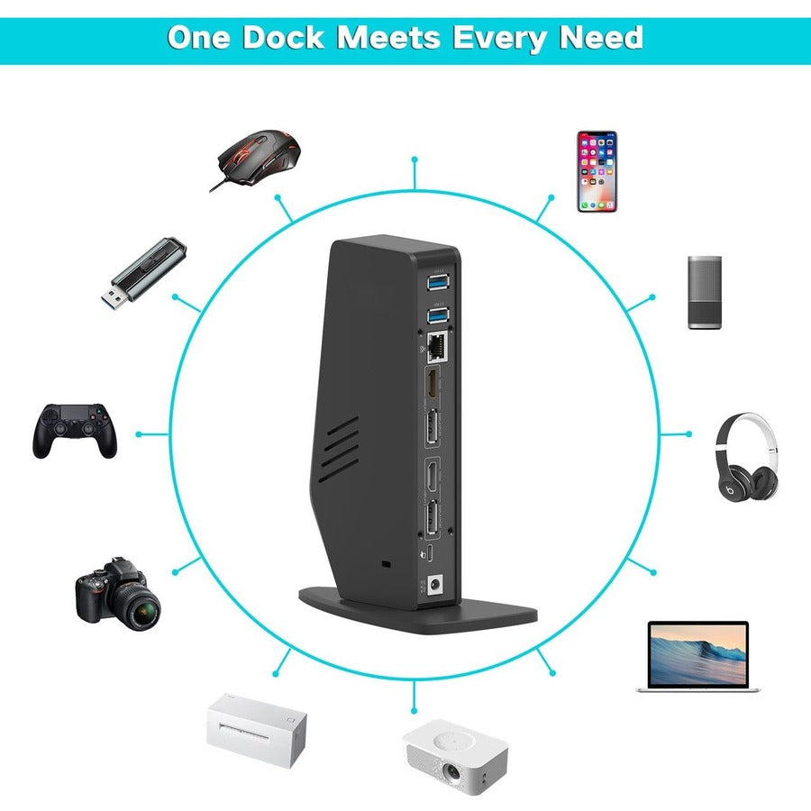 4XEM USB-C 4K Ultra HD Multi-Display Universal Docking Station with USB Type-A