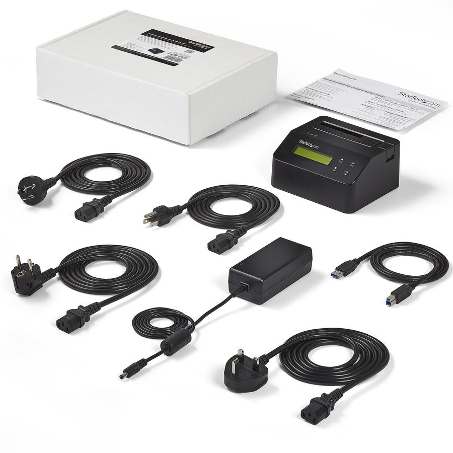StarTech.com USB 3.0 Standalone Eraser Dock for 2.5" and 3.5" SATA SSD/HDD Drives - Secure Drive Erase with Receipt Printing - SATA I/II