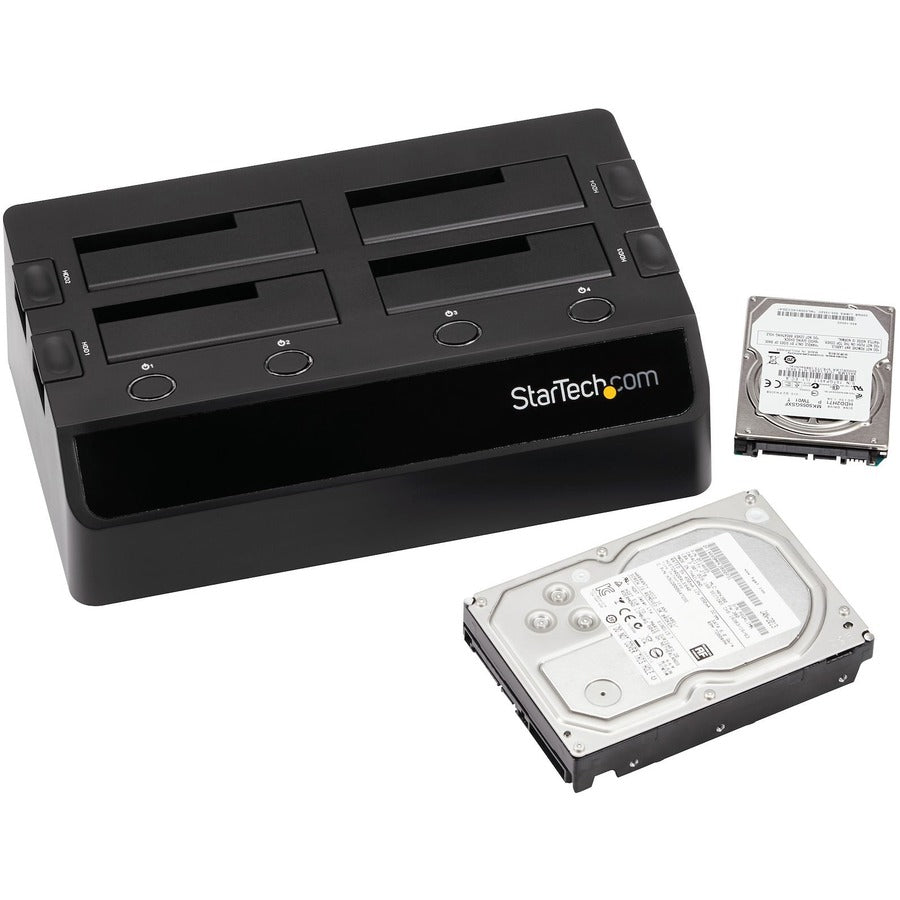 StarTech.com USB 3.0 to 4-Bay SATA 6Gbps Hard Drive Docking Station w/ UASP & Dual Fans - 2.5/3.5in SSD / HDD Dock