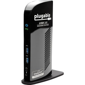 Plugable USB 3.0 Universal Laptop Docking Station Dual Monitor for Windows and Mac