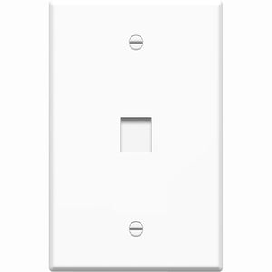 4XEM 1 Port/Outlet RJ45 Cat5/Cat6 Ethernet Wall Plate (White)