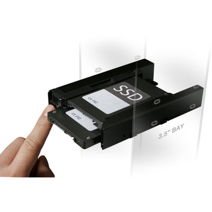Icy Dock EZ-FIT PRO MB082SP-1 Drive Bay Adapter for 3.5" Internal - Black