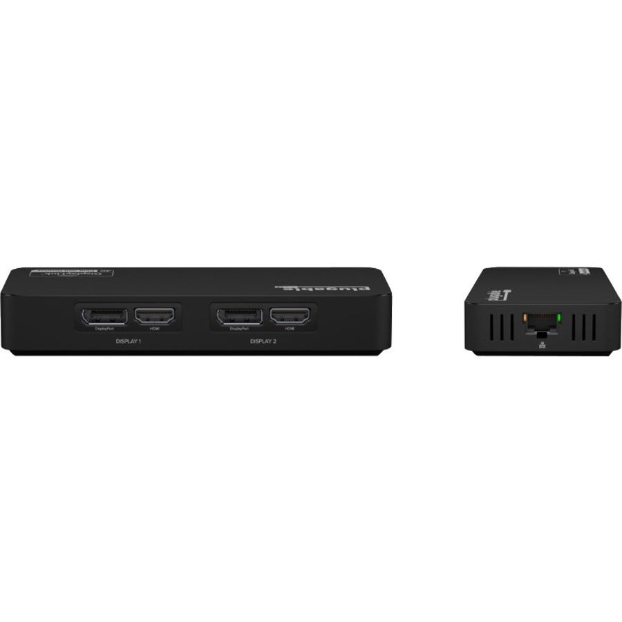 Plugable 4K DisplayPort and HDMI Dual Monitor Adapter with Ethernet for USB 3.0 and USB-C