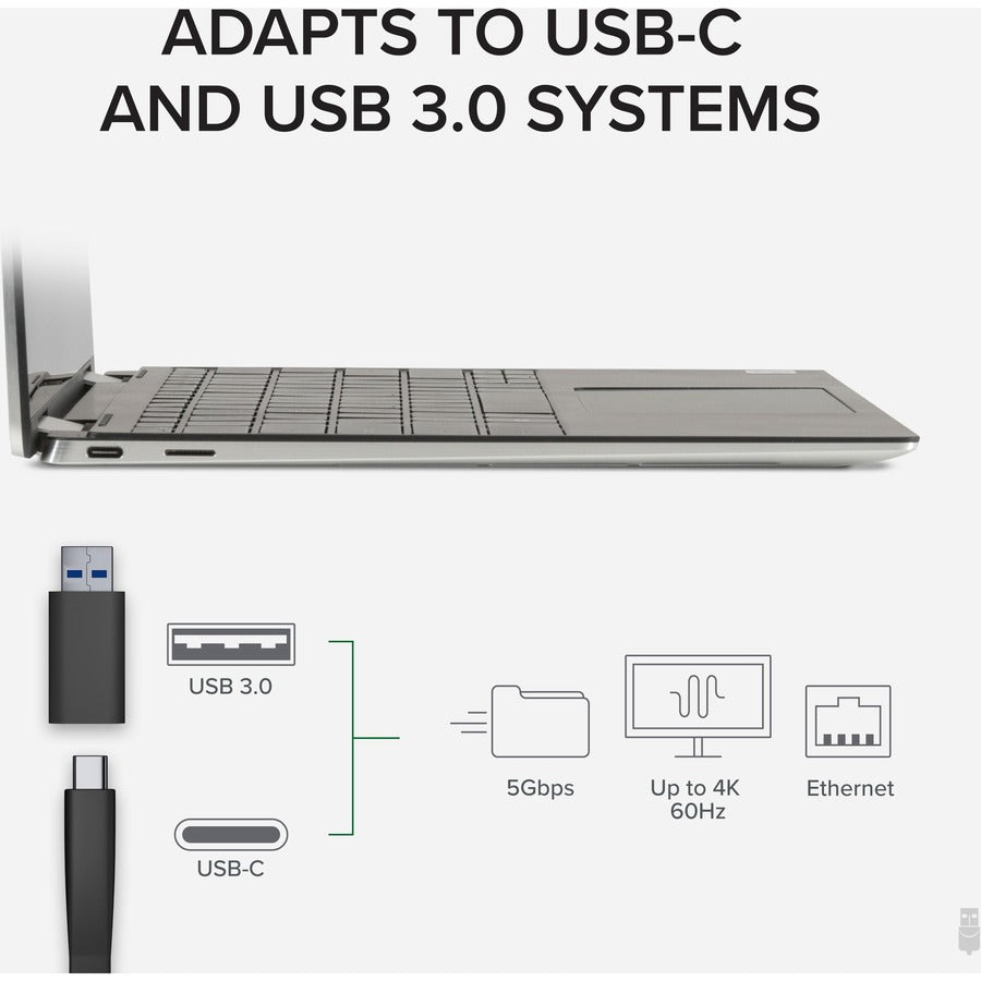 Plugable 4K DisplayPort and HDMI Dual Monitor Adapter with Ethernet for USB 3.0 and USB-C