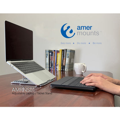 Amer Mounts AMRNS01 Foldable Laptop Tablet Stand