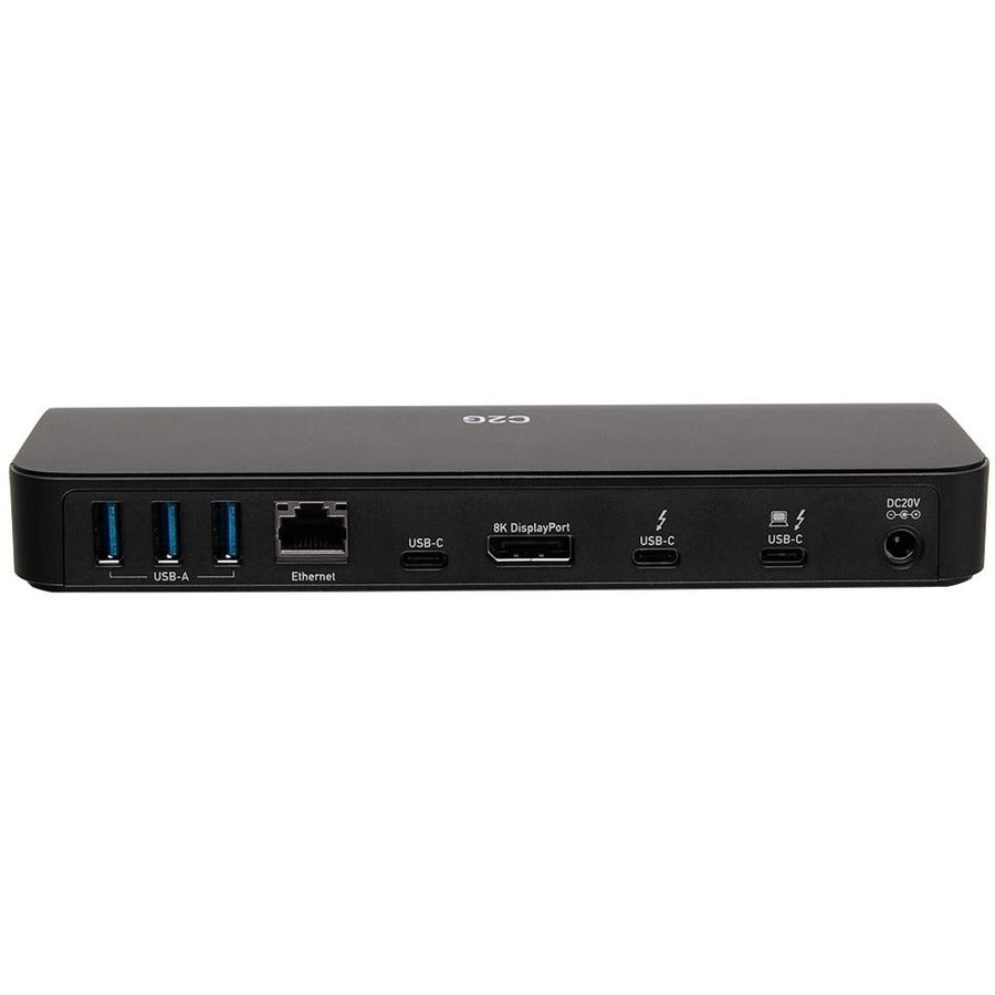 C2G Thunderbolt 3 8K Docking Station - DP, Ethernet, USB, SD, 3.5mm, Power