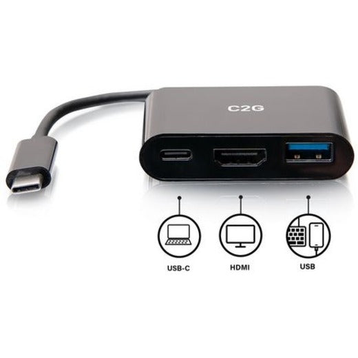 C2G USB C Mini Docking Station - USB C to HDMI, USB 3.0 & USB C