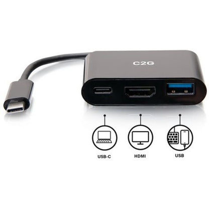C2G USB C Mini Docking Station - USB C to HDMI, USB 3.0 & USB C