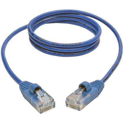 Tripp Lite 3ft Cat5e Cat5 Snagless Molded Slim UTP Patch Cable RJ45 M/M Blue 3'