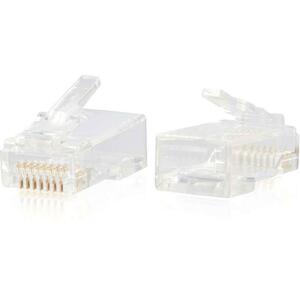 C2G RJ45 Cat6 Modular Plug for Round Solid/Stranded Cable - 100pk