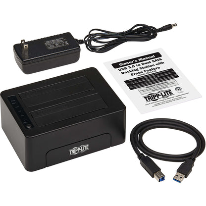 Tripp Lite USB 3.0 SATA Hard Drive Docking Station 2.5/3.5 w/Erase Function