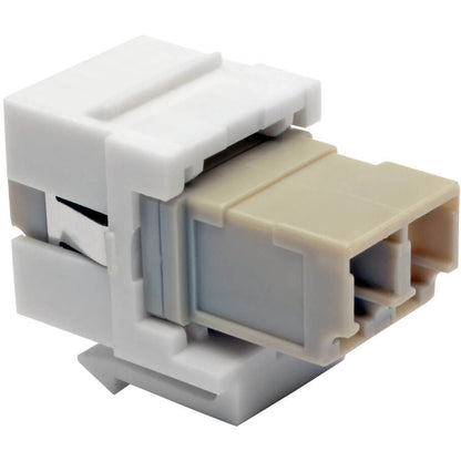 Tripp Lite Duplex Multimode Fiber Coupler, Keystone Jack - LC to LC, White
