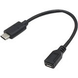 AddOn 5-Pack of USB 3.1 (C) Male to Micro-USB 2.0 (B) Female Black Adapters
