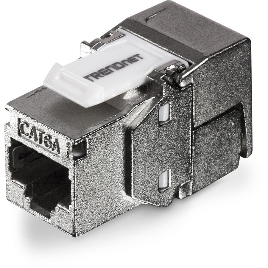 TRENDnet Shielded Cat6A Keystone Jack, 6-Pack Bundle, TC-K06C6A, 180&deg; Angle Termination, Compatible with Cat5/Cat5e/Cat6 Cabling, Use w/ TC-KP24S Shielded Blank Keystone Patch Panel (sold separately)