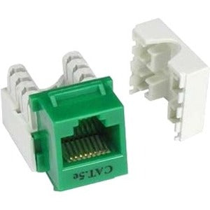 Unirise Cat5e Keystone Jack 110 Type Punch Down, Green