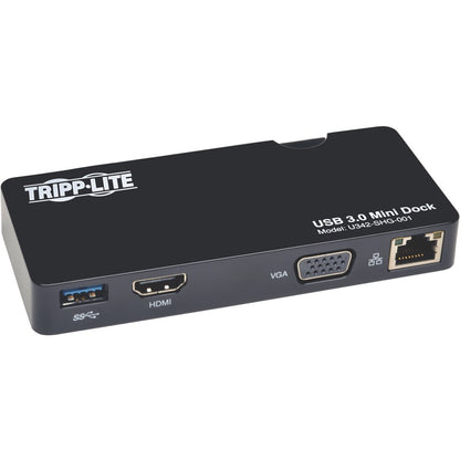 Tripp Lite USB 3.0 HDMI VGA Mini Dock Station Gigabit Ethernet HD15 RJ45